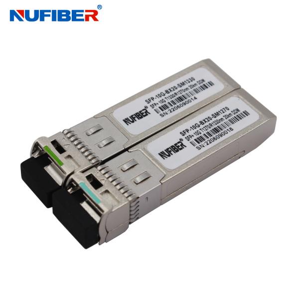 Quality Cisco compatible SFP Module 10Gbps WDM 1330nm/1270nm 20km Single Mode 20km LC SFP Transceiver for sale