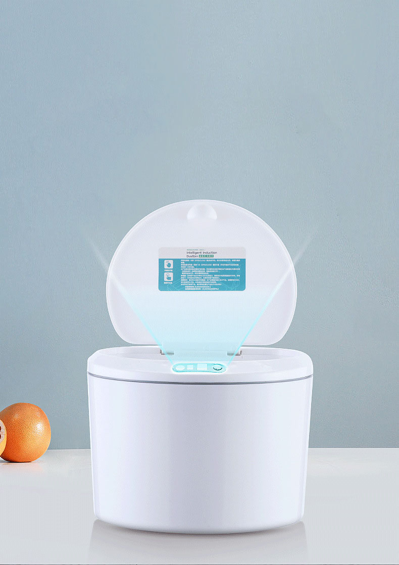 Home Living Room Creative Light Luxury Style With Lid Desktop Smart Trash Can Car Sensor Automatic Trash Can