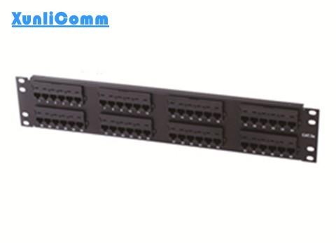 Quality amp style utp cat5e 48 port 19inch 2u rj45 network patch panel for sale