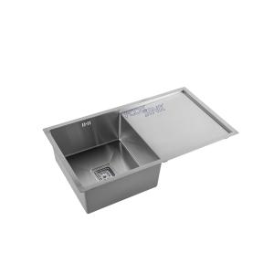 Polished Undermount Kitchen Sink With Drainboard Square Hole