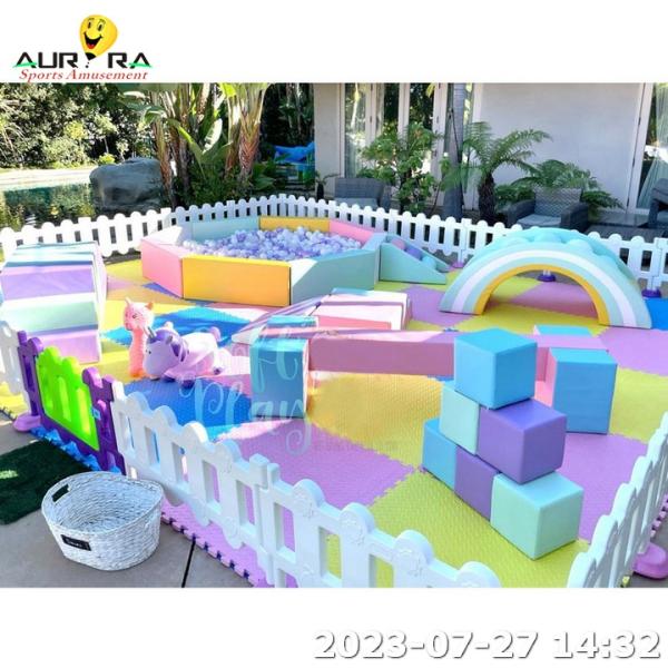 Merry Go Round Soft Play Rental Equipment Foam Soft Play Ground For Kids