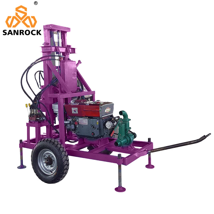 Small Trailer Mounted Water Well Drilling Rig Portable Hydraulic Water Well Drilling Machine