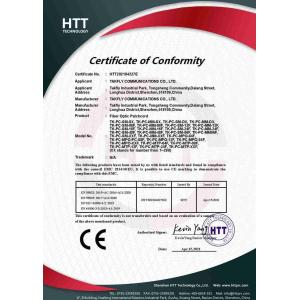 TAKFLY COMMUNICATIONS CO., LTD. Certifications