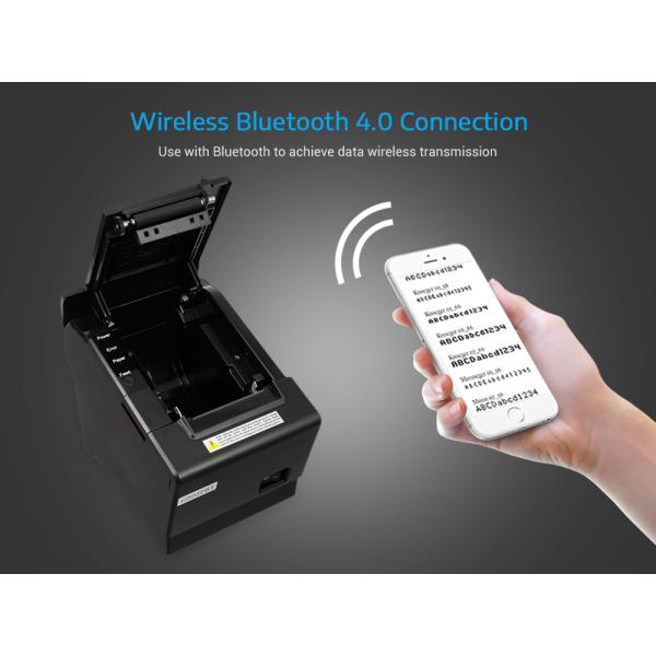 Desktop Wireless Receipt Printer , Thermal Transfer Printer For Android / IOS