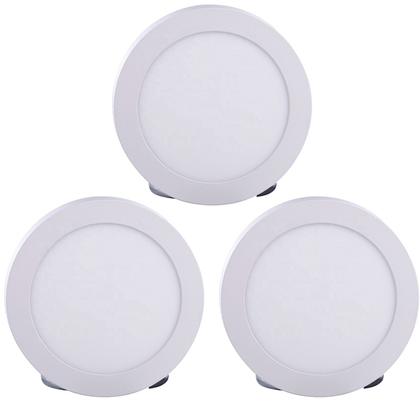 Indoor Recessed 6W Flat Panel LED Lights Frameless Aluminium Housing