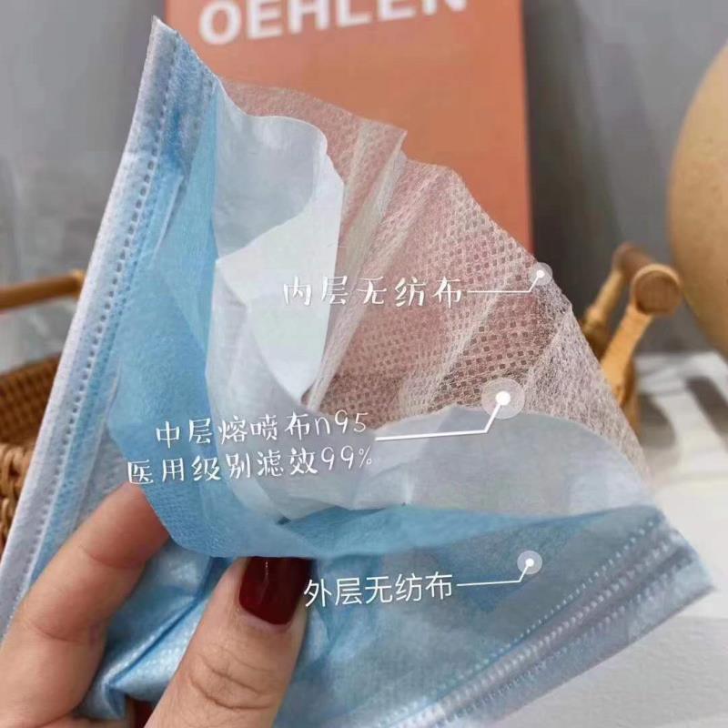 Durable Medical Protective Mask Non Woven Water Proof Breathable Class II