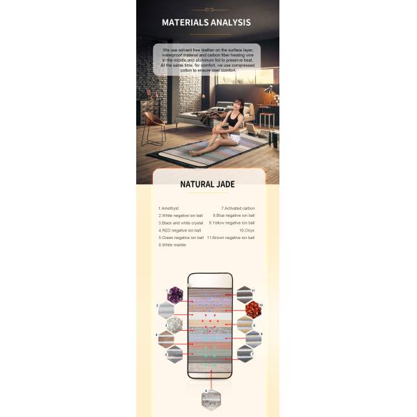 Far Infrared Rainbow Mat for Pain Relief 180*70/190*80 cm and 12-30 Photon Lights