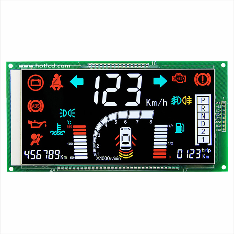China Practical Segment LCD Display VA Module For Automotive Instrument wholesale