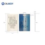 CR80 Clear Plastic Card Pocket OPP Soft For ID Card / ID Card Holder OPP Card