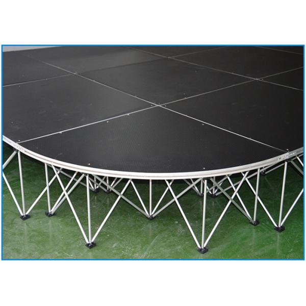 Dj Wooden Round 3ftx3ft Folding Portable Stage With Mobile Riser