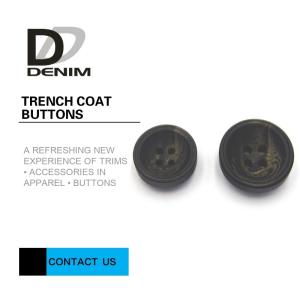 China Concave Surface Trench Coat Buttons Diverse Design With Strong Simulation wholesale