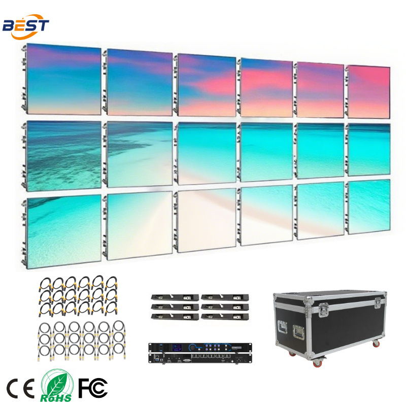 China Indoor LED Rental Display Screen P0.9/P1.25/P1.86/P2.5/P3.91 Wall Panel Matrix Custom wholesale