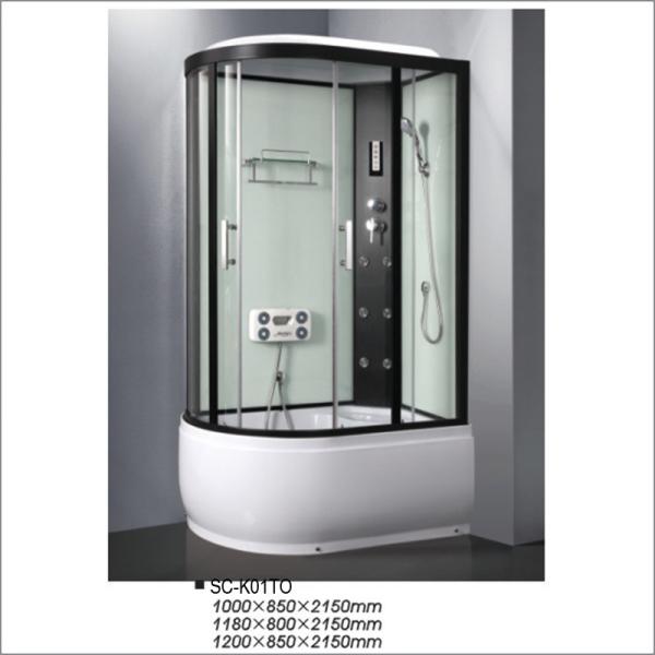 Quality Oval High Tray Reversible Corner Shower Cabin With Shelf Multi Functional for sale