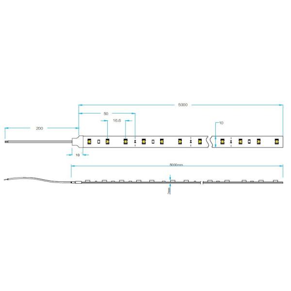 24V 2835 LED Tape Lighting Under Cabinet Use, IP20 LED Decorative Strip Lights