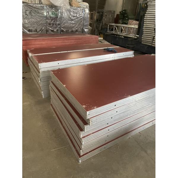 Adjustable Portable Stage Platform Modular System Square Red Finish Aluminum Alloy Stage