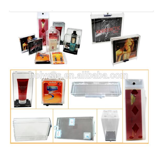 Security Shoplifting Transparent PC Safer Box Magnetic Lock Safer Box for Lipstick Cosmetic EAS Safer Box