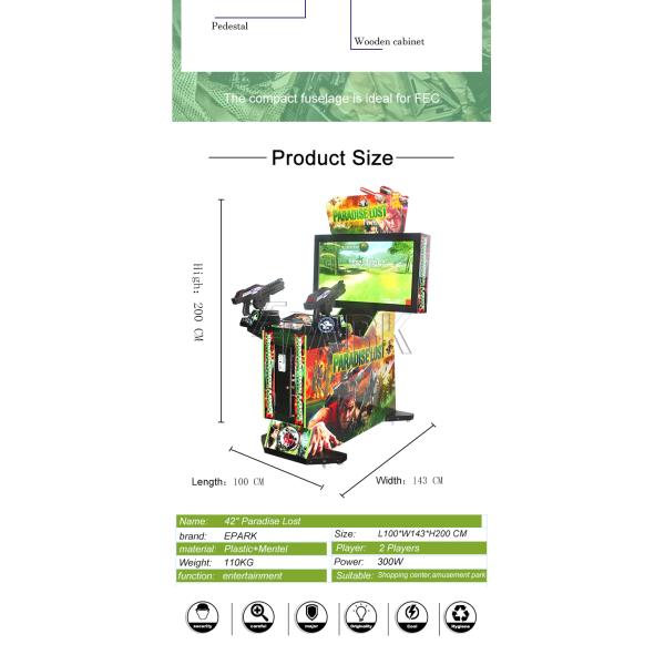 Classic Shooting Arcade Machines Paradise Lost Reteo Video Games One Year Warranty