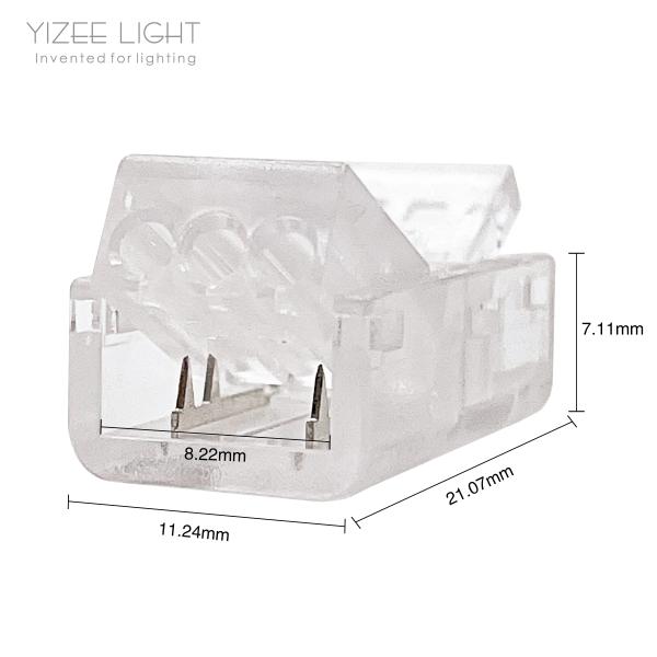 2 Pin SMD LED Strip Connectors Transparent Housing Strip To Wire Connectors