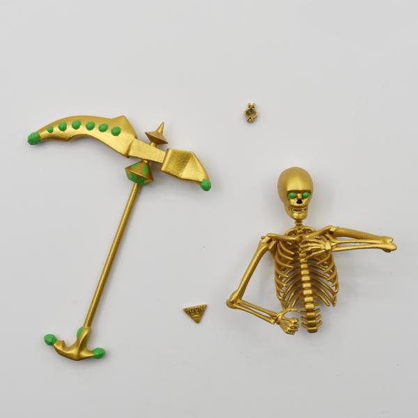 Skeleton MJF Rapid Prototyping 3d Printing Service With Gold Painted