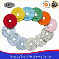 China 100mm White Type Diamond Floor Polishing Pads For Removing Scratches for sale