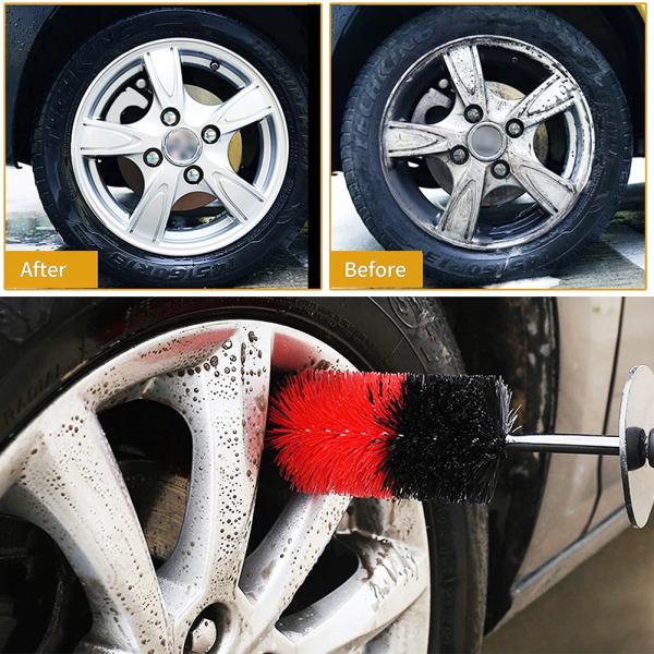 Long Handle Polyethylene Car Wheel Cleaning Brush 45cm X 6.5cm