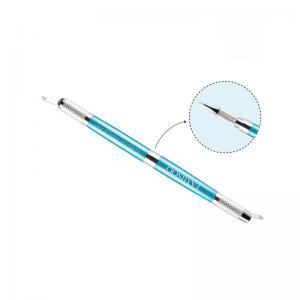 China Smart Manual Eyebrow Tattoo Pen With Sterile Disposable Needles Blue on sale