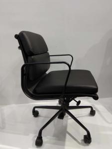 China Low Back Soft Pad Office Chair With Black Powder Coated Aluminum Armrest / Base wholesale