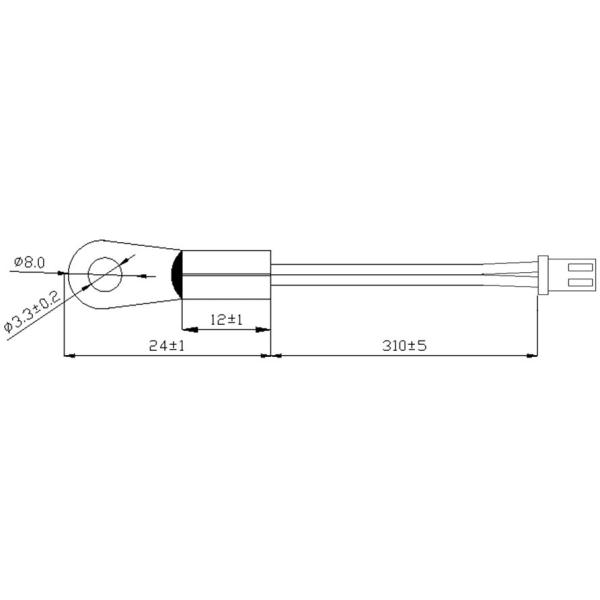 Surface Mounting Screw On Probe Assembly Ring Lug NTC Thermistor Terminal Micro Temperature Sensors 100KOhm 3950