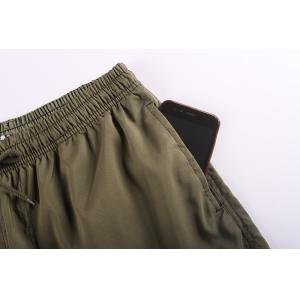 Olive Camouflage Mens Elastic Waist Board Shorts