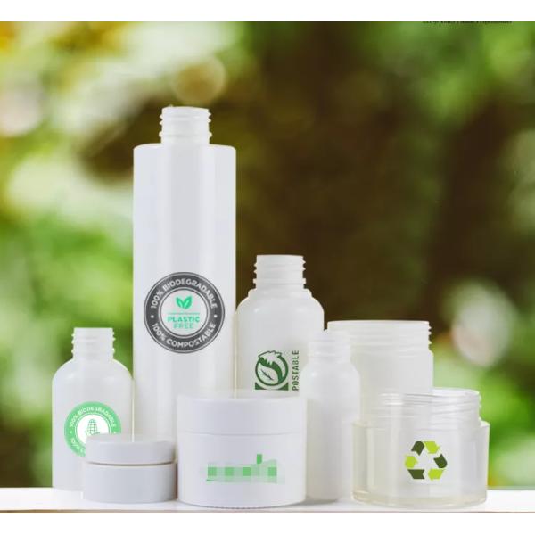 Custom Empty PLA Biodegradable Plastic Bottles Cosmetic Shampoo Packaging