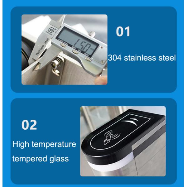304SS Pedestrian Swing Turnstile Gate Passage Width 550mm