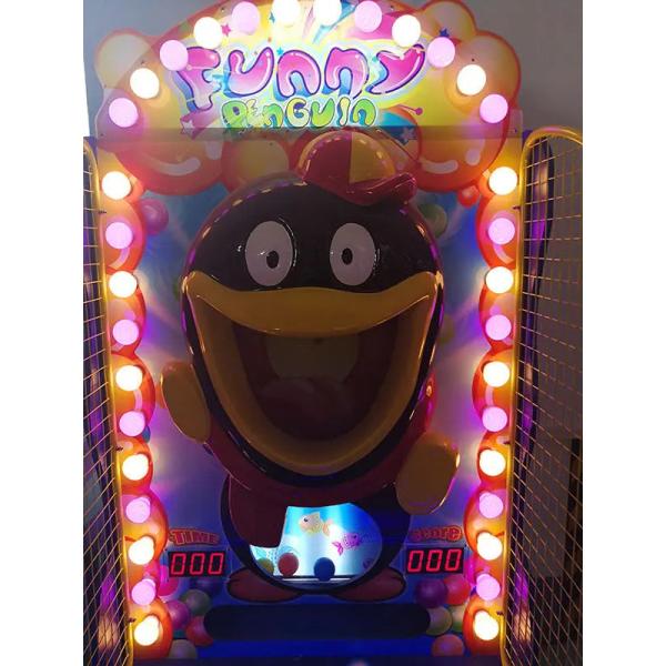 Funny Penguin Paradise Kids Throw Ball Game Amusement Ticket Game Machine For Sale