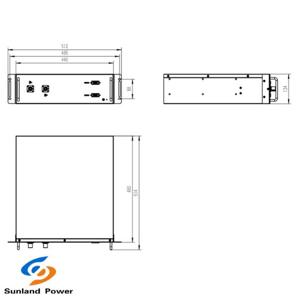 High Voltage ESS 51.2KWH Solar Power System 512V 100AH Home Energy Storage System