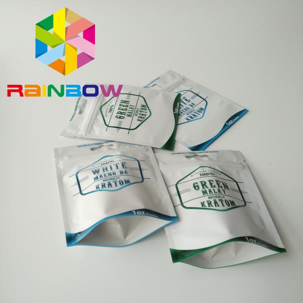 Recyclable Herbal Incense Packaging Plastic Bags 3 Side Sealed Custom With Zipper
