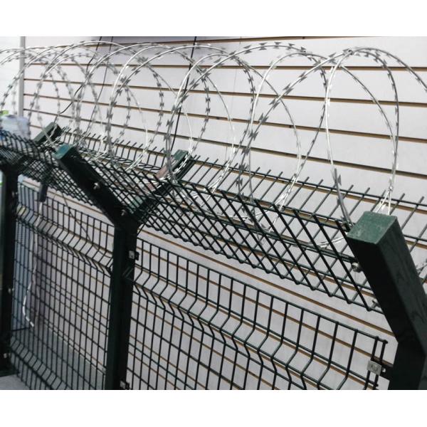 Razor Welded Wire Mesh Fence Panels In 6 Gauge Airport Security Perimeter