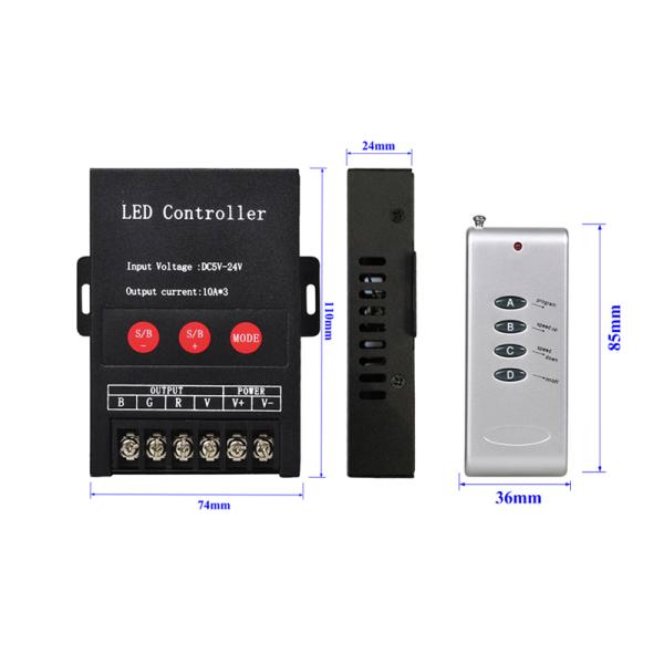 30A LED Strip Light Dimmer Controller For Color Change Speed Switch