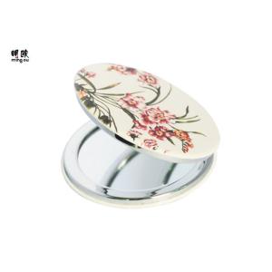 China Personalised Small Compact Mirror With Logo PU Leather Material wholesale