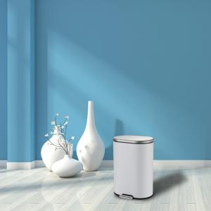 China Recycling 158mm Width Stainless Steel Step Trash Can wholesale
