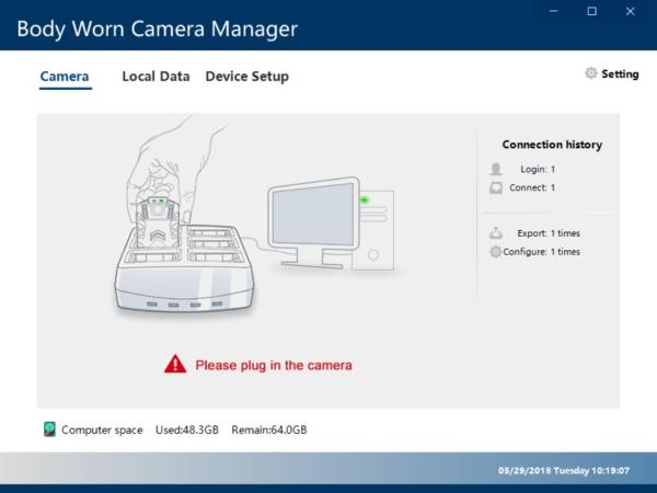 Quality Data Uploading Body Worn Camera Software FTP protocol For USB HUB for sale