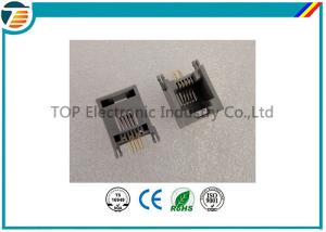 China RJ45 Terminal Block Connectors 6P4C Gray with filter 1x1 Port wholesale