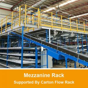 China Mezzanine Rack Supported By Carton Flow Rack,Multi-Tier Rack,Warehouse Storage Rack wholesale
