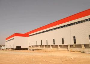 China Prefabricated Long Span Steel Frame Industrial Warehouse With Customized Design wholesale
