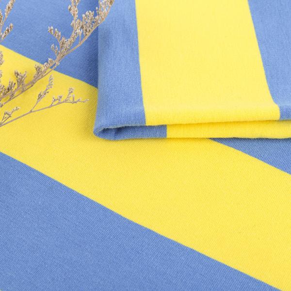 Knit Combed Cotton French Terry Fabric For Hoodie Skin Friendly Striped Fabric