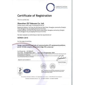 SHENZHEN ZD TECH CO., LTD Certifications