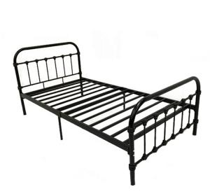 China moisture proof Black Metal Single Bed Mildew Proof Metal Modern Bed Frame on sale