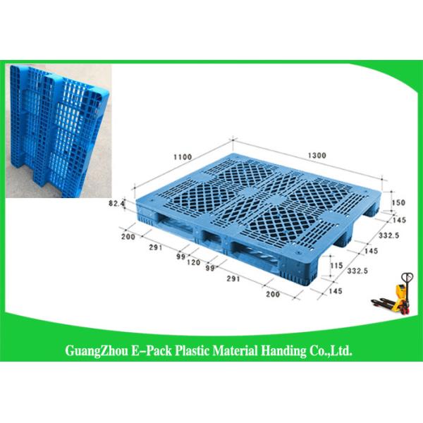 Euro Type Heavy Duty Plastic Pallets Single Face For Food Industry Warehouse