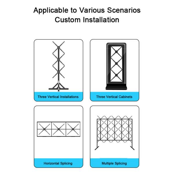 Large Screen 3D Spinning Hologram Projector 75CM For Business