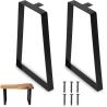 Trapezoid 19 Inch Table Legs Modern Metal Table Legs For Bench for sale