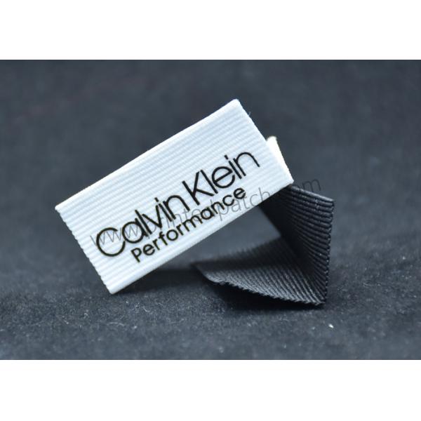 Flag 0.4mm Silicone Rubber Labels On Black Polyester Tape