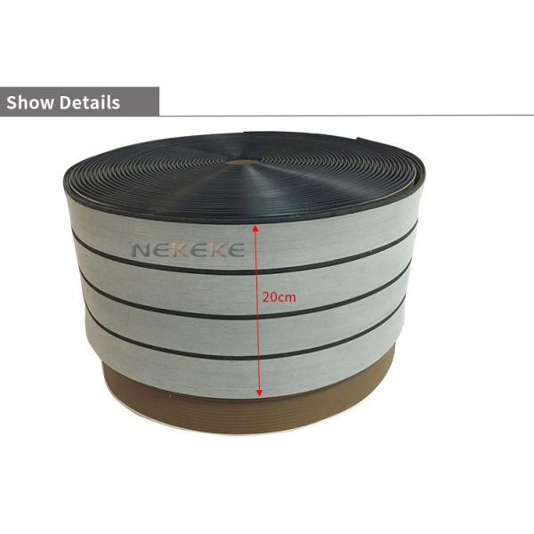 UV Resistant PVC Artificial Teak Decking 5mm Anti Slip Synthetic Marine Teak Flooring